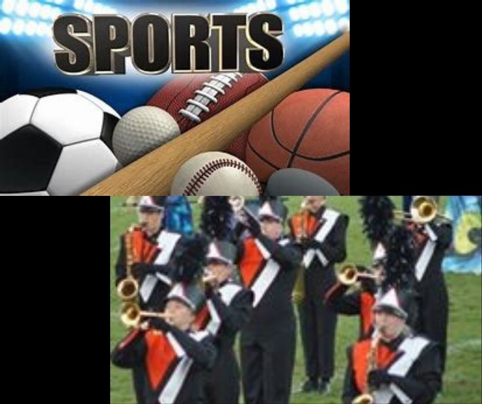 sports ball and band members